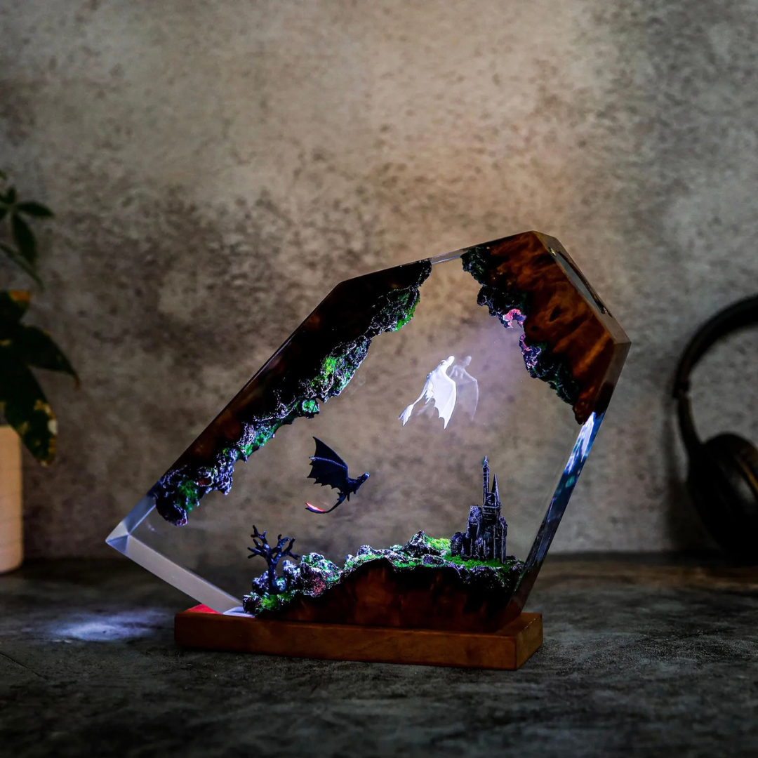 Dragon Resin Lamp Magical Room Glow